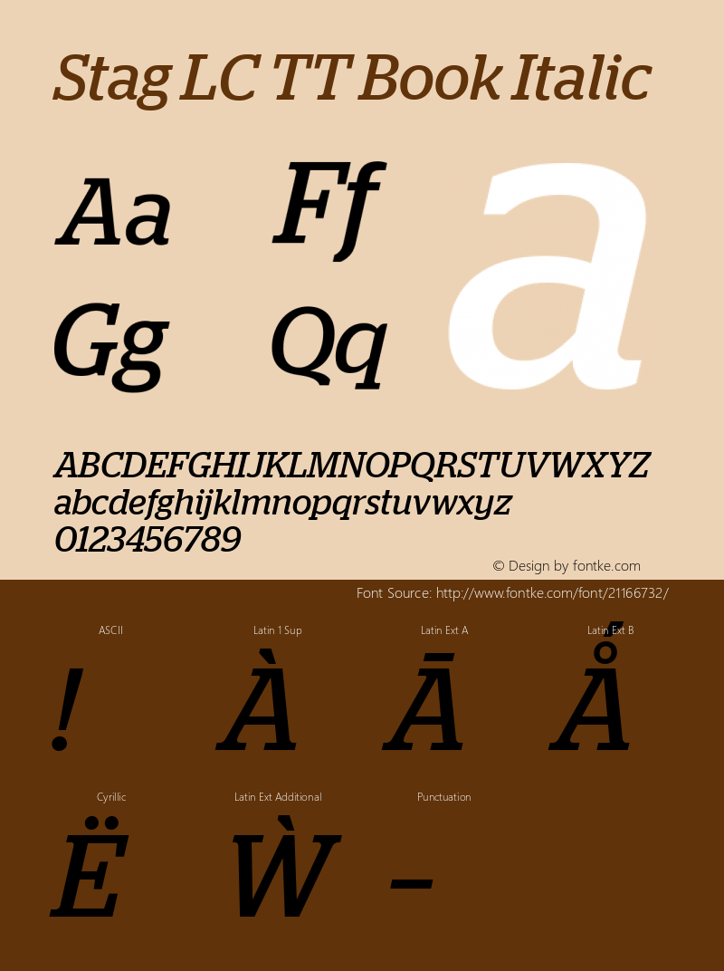 StagLCTTBook Version 1.0 Font Sample