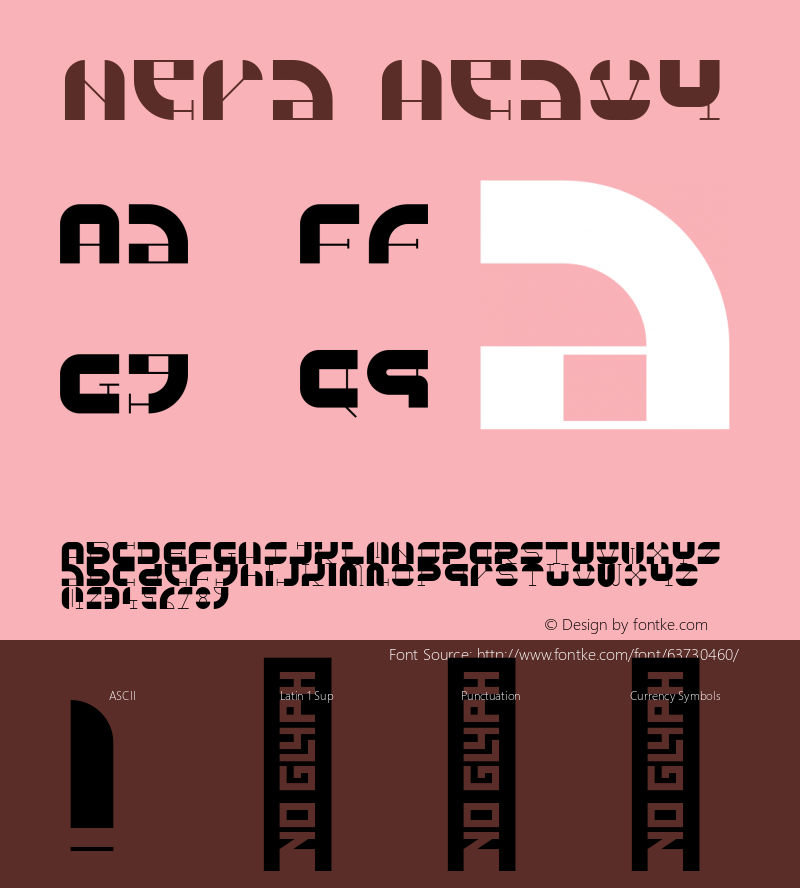 Nera Heavy Version 1.000 Font Sample