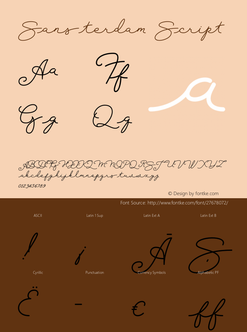 Sansterdam Script Version 1.002;Fontself Maker 3.0.0-3 Font Sample