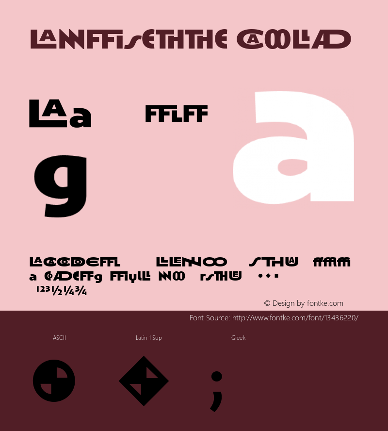 Anisette Bold Version 002.001 Font Sample