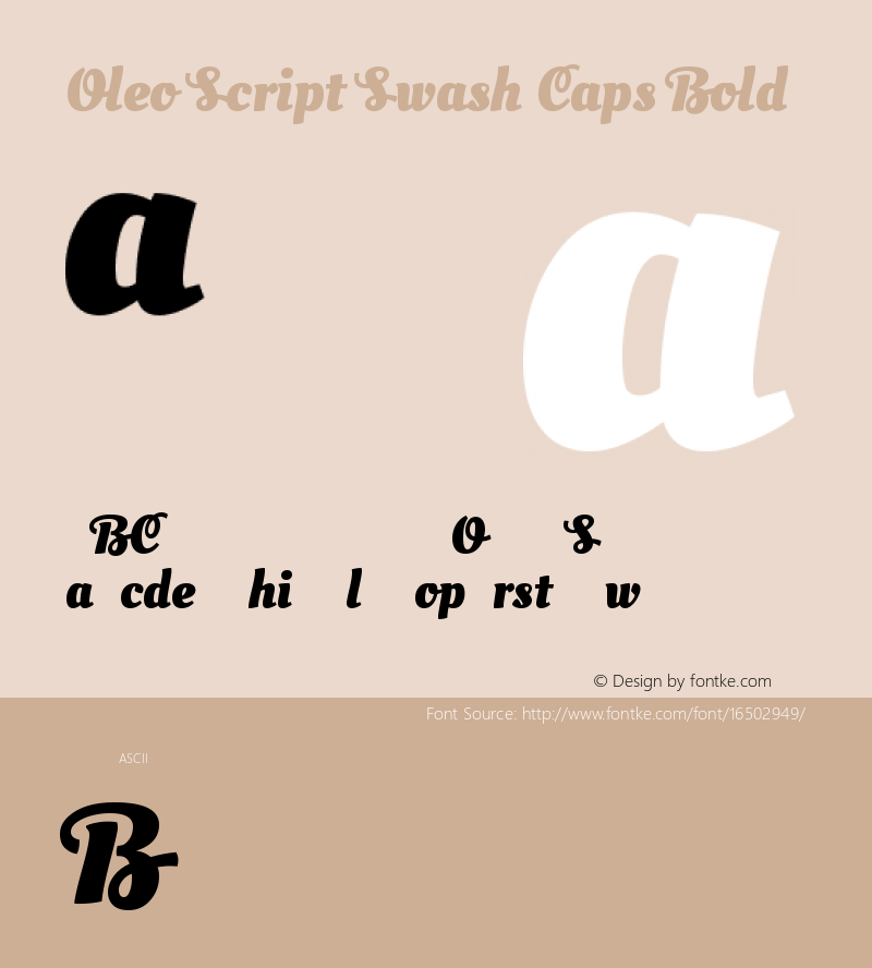 Oleo Script Swash Caps Bold Version 1.002 Font Sample