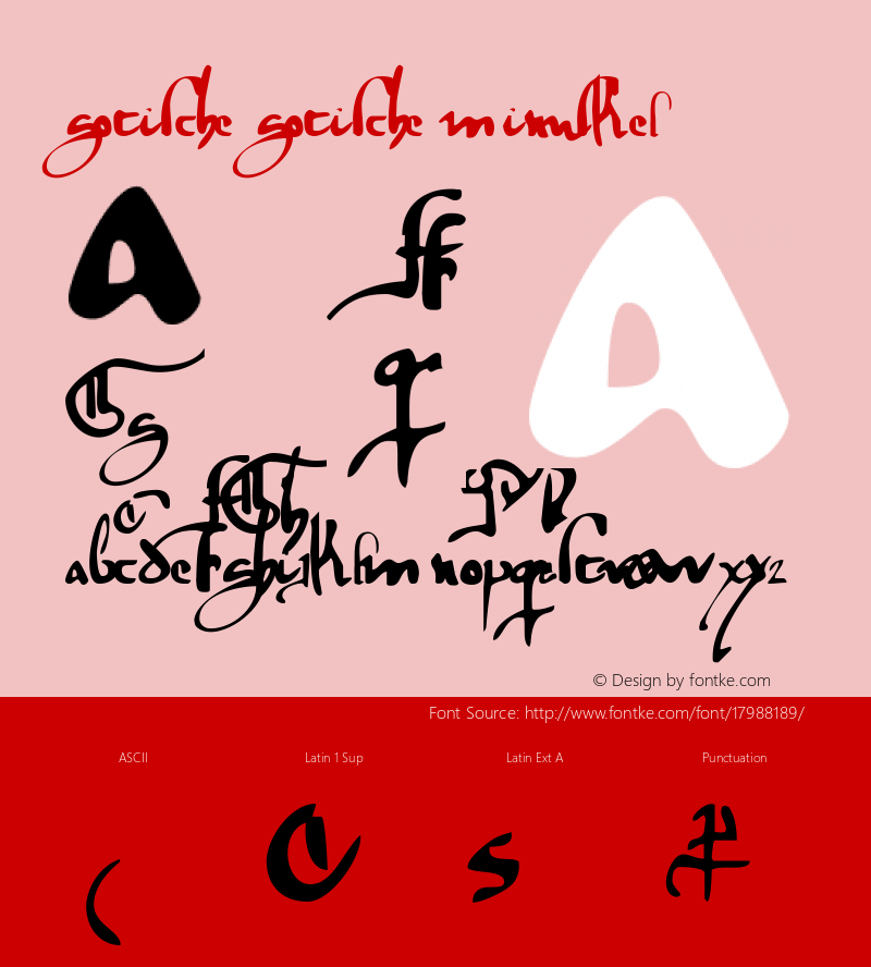 gotische gotische minuskel 1269 Version 1.000 2005 initial release Font Sample