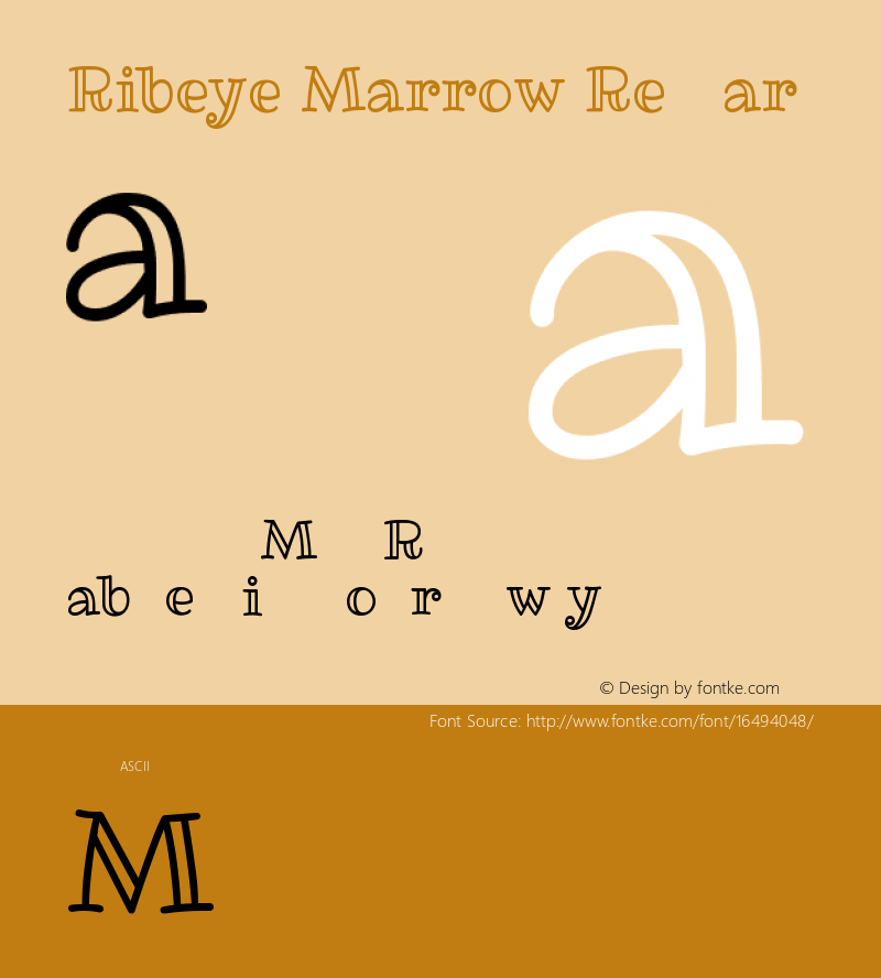 Ribeye Marrow Regular Version 1.000 Font Sample