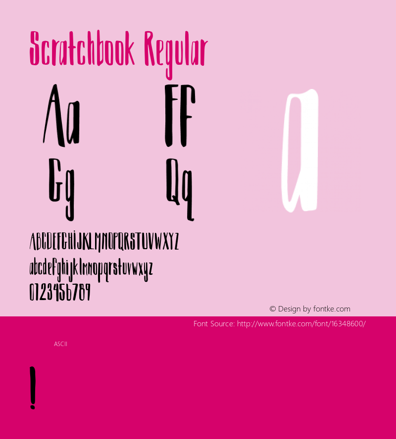 Scratchbook Regular Version 1.000;PS 001.001;hotconv 1.0.56 Font Sample