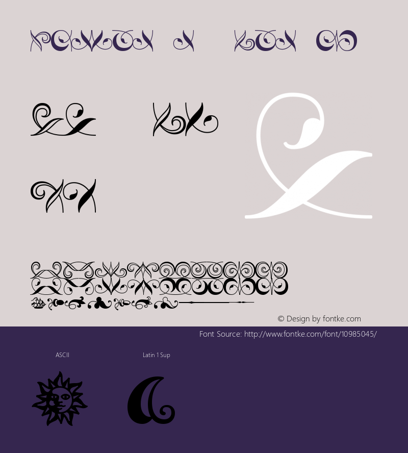 HoeflerText Fleurons Version 001.000 Font Sample