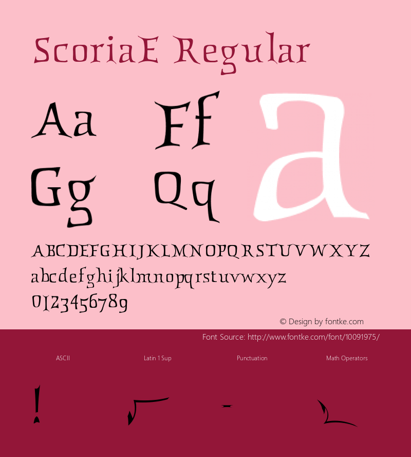 ScoriaE Regular Perry Mason                 17 06 01 Font Sample