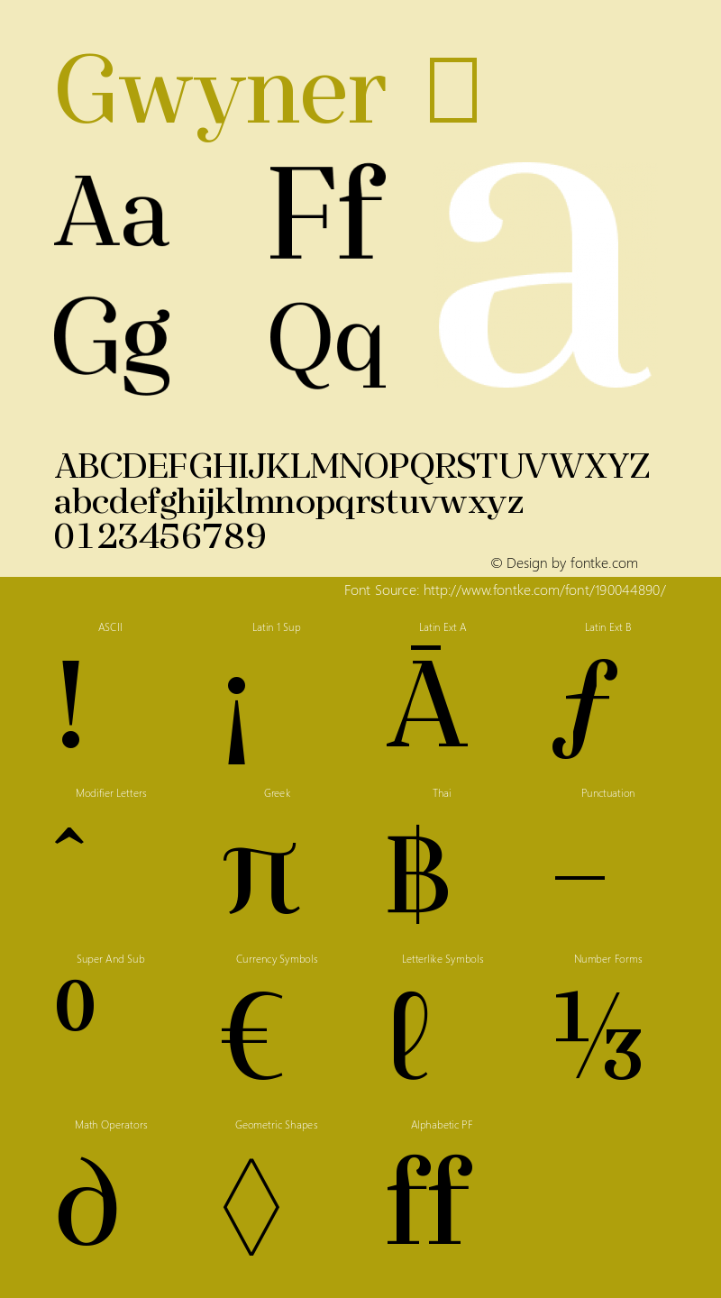 ☞Gwyner Version 1.000;com.myfonts.easy.typomancer.gwyner.regular.wfkit2.version.4SfG图片样张