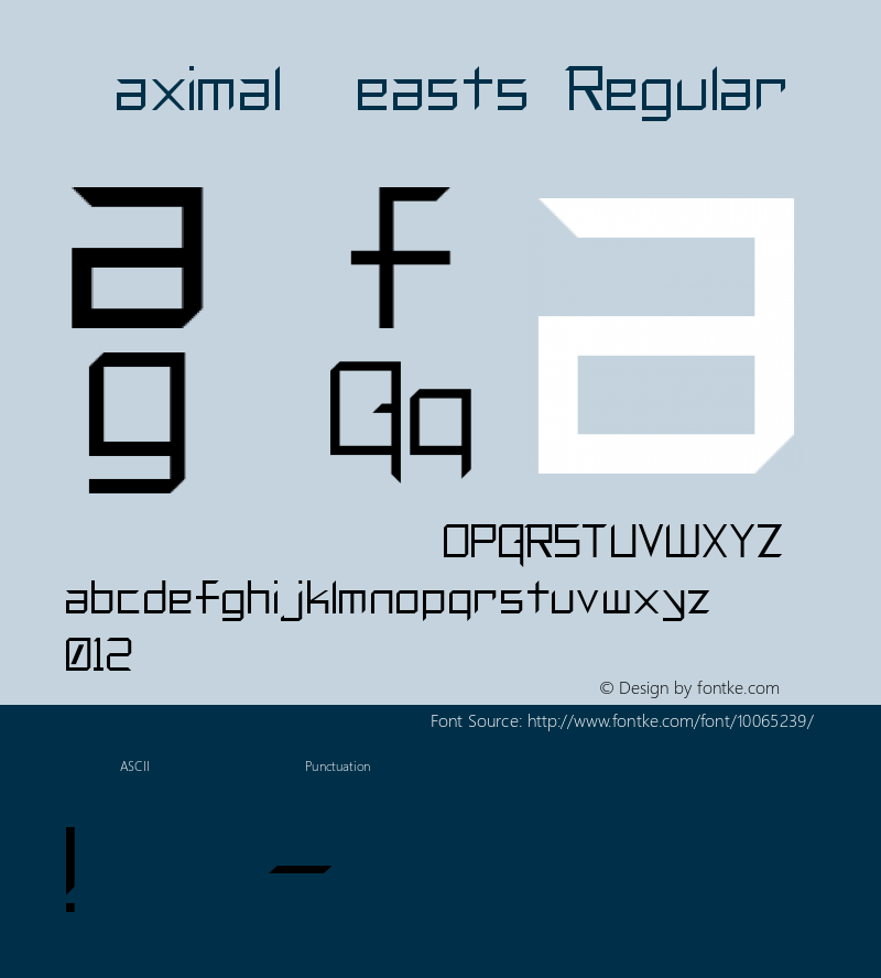 Maximal Beasts Regular Unknown Font Sample