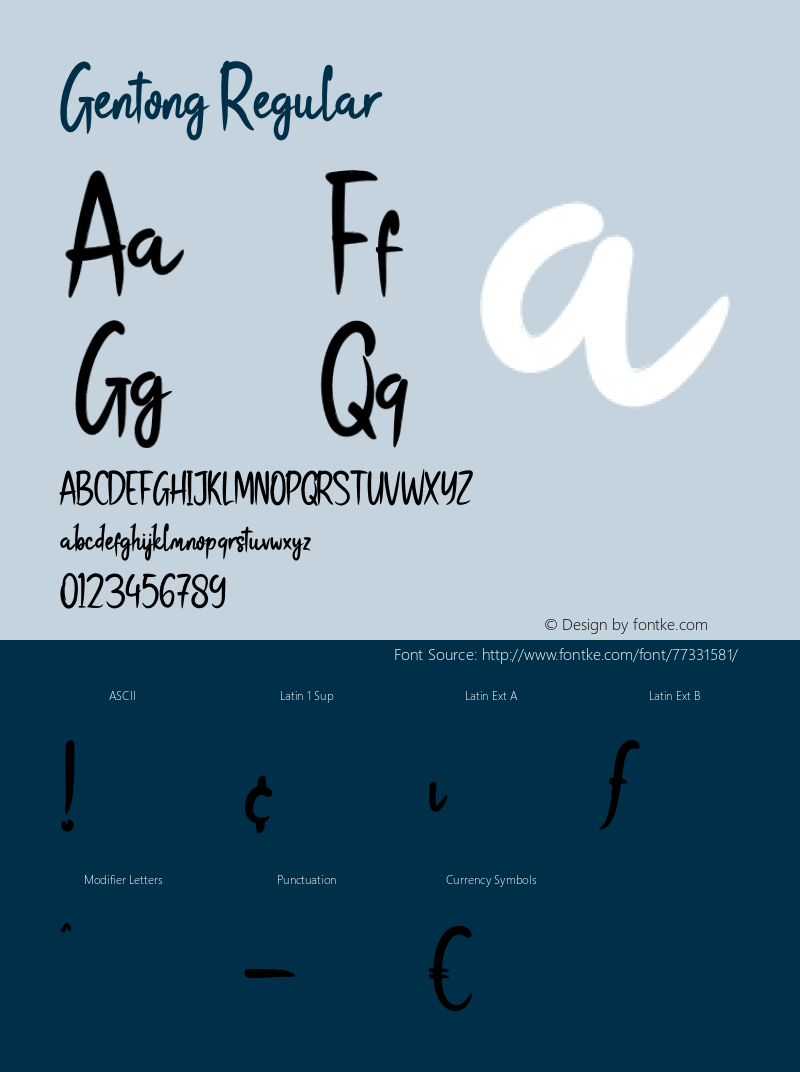 Gentong Version 1.003;Fontself Maker 3.5.1 Font Sample