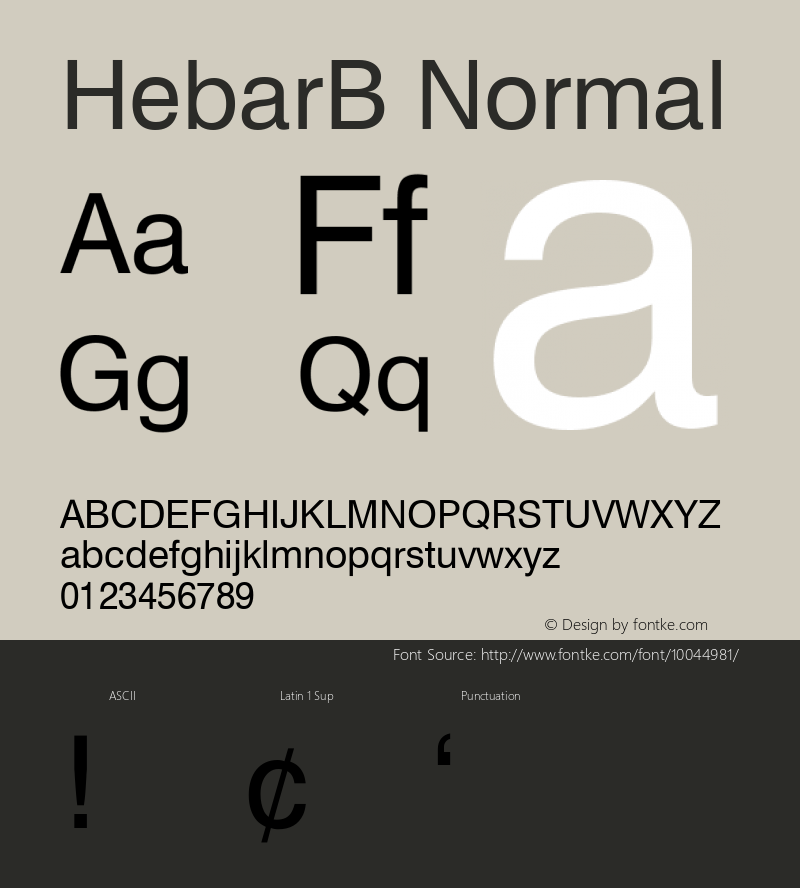 HebarB Normal 001.001 Font Sample