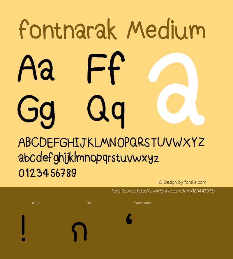 fontnarak Version 001.000图片样张