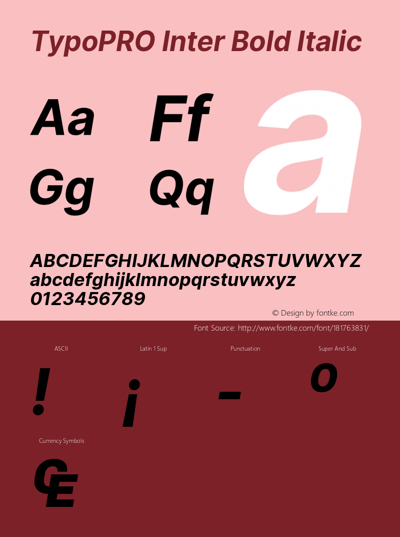 TypoPRO Inter Bold Italic Version 3.019;git-0a5106e0b图片样张