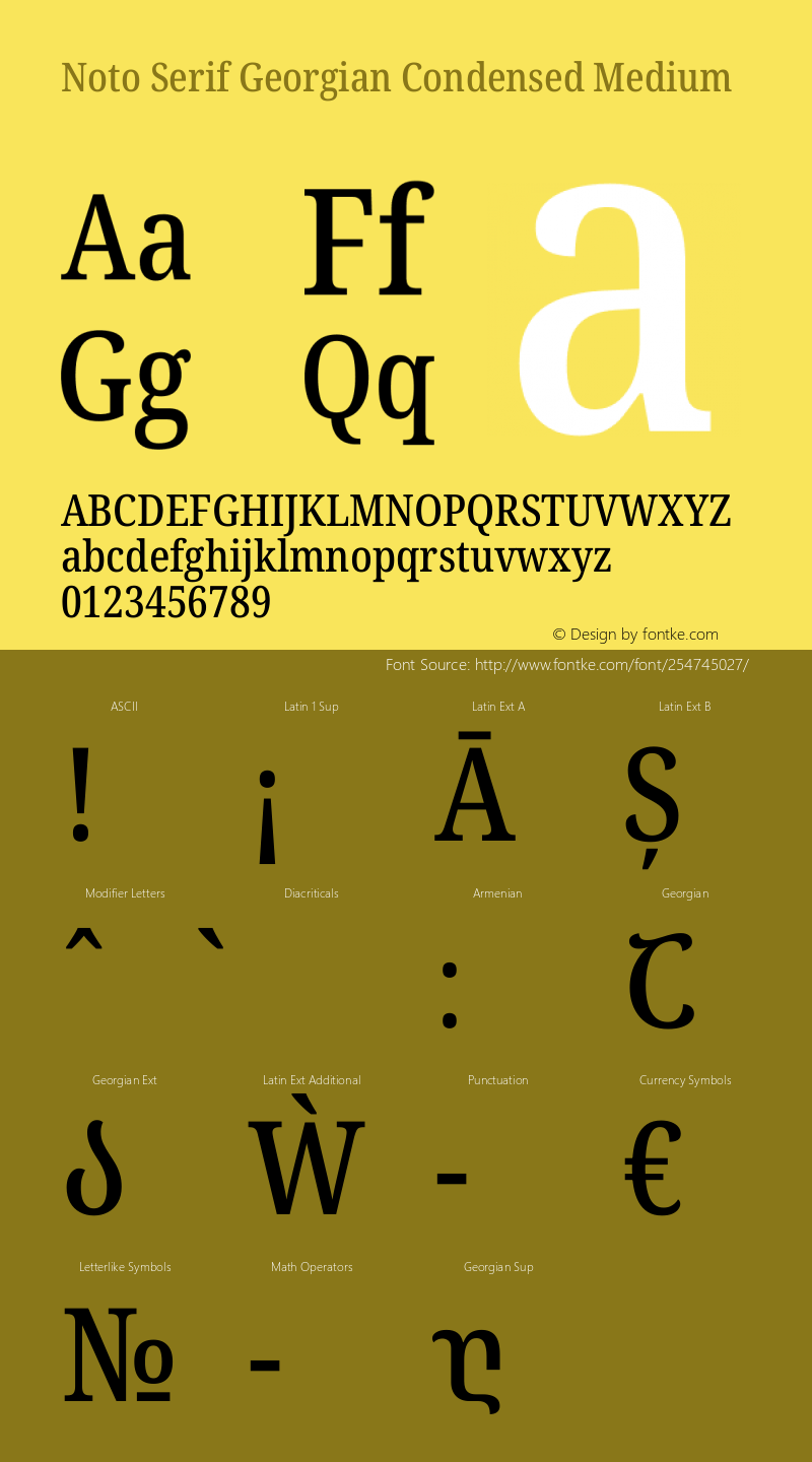 Noto Serif Georgian Condensed Medium Version 2.003图片样张