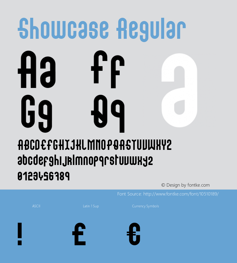 Showcase Regular Version 1.000 Font Sample