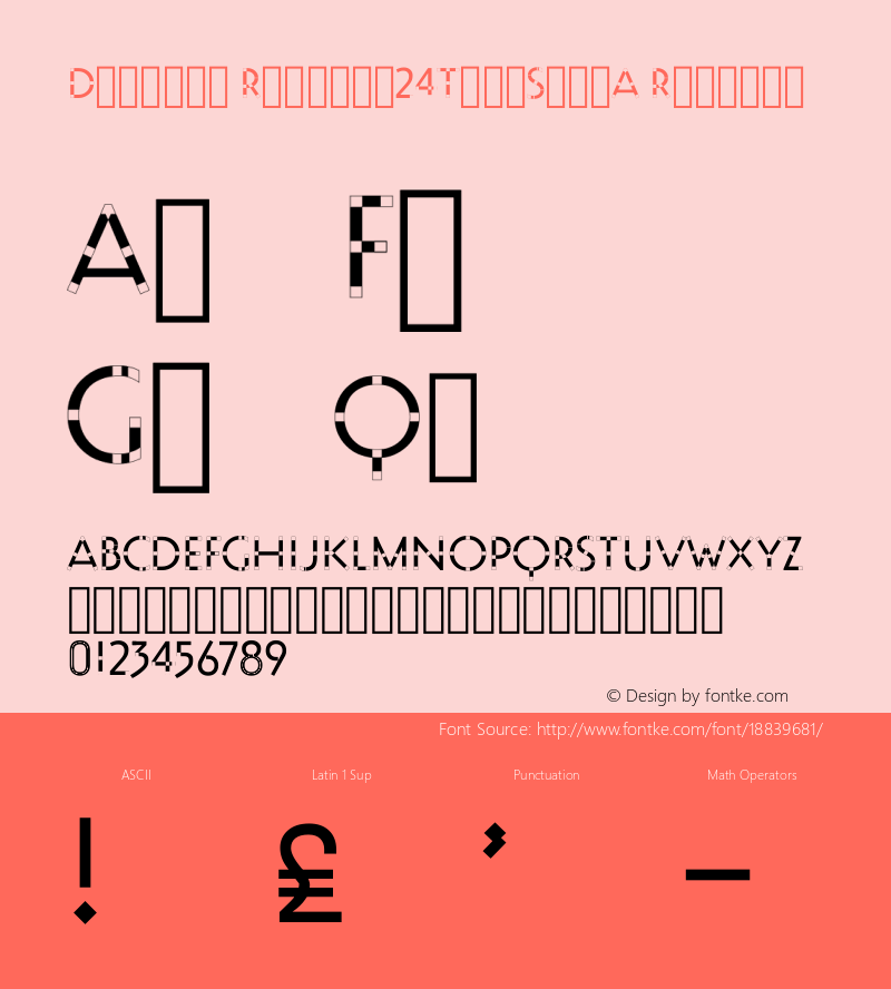 Decovar Regular24TermSkelA Regular Version 0.000;PS 0.0;hotconv 1.0.88;makeotf.lib2.5.647800 DEVELOPMENT Font Sample