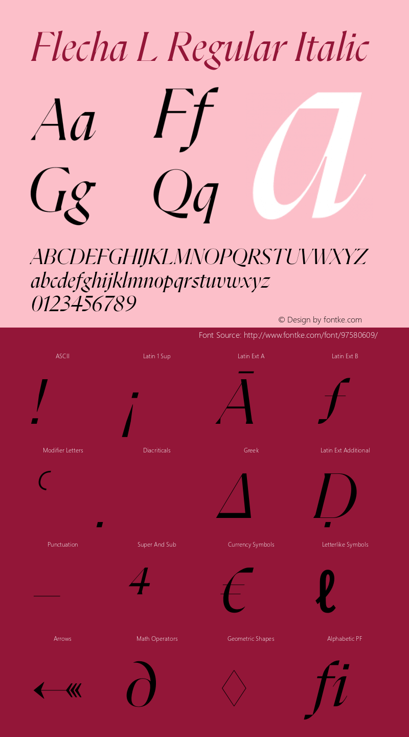 Flecha L Italic Version 2.001 | w-rip DC20200410 Font Sample