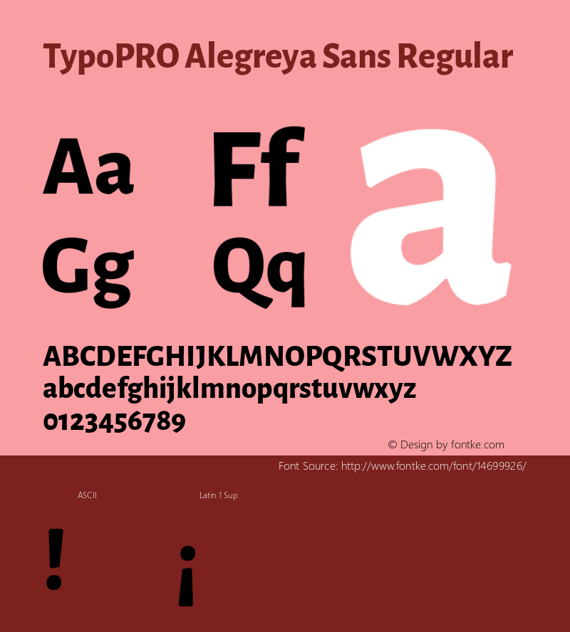 TypoPRO Alegreya Sans Regular Version 1.000;PS 001.000;hotconv 1.0.70;makeotf.lib2.5.58329 DEVELOPMENT Font Sample