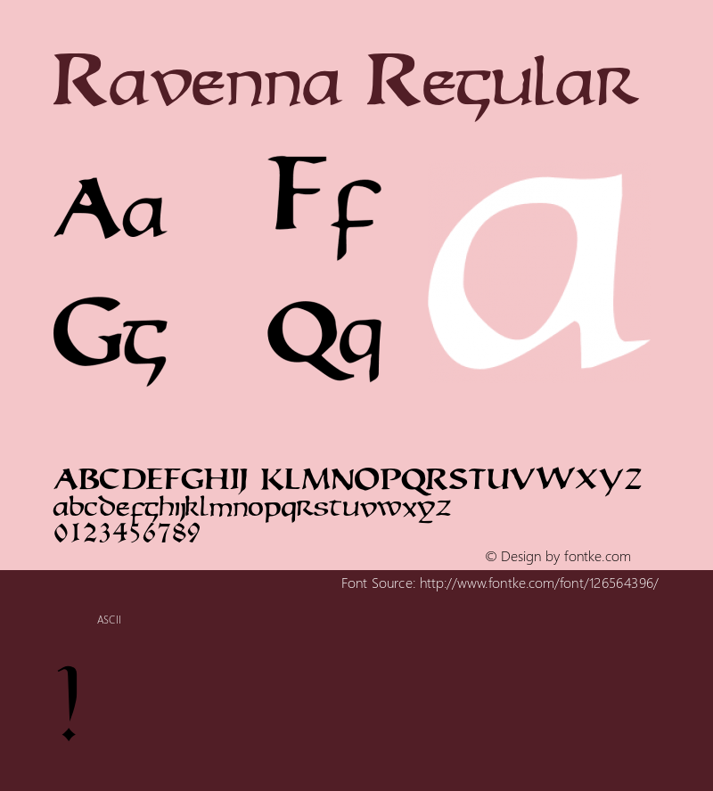 Ravenna 001.000 Font Sample