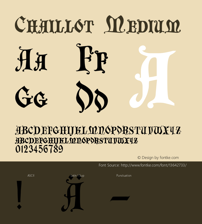 Chaillot Medium 001.000 Font Sample