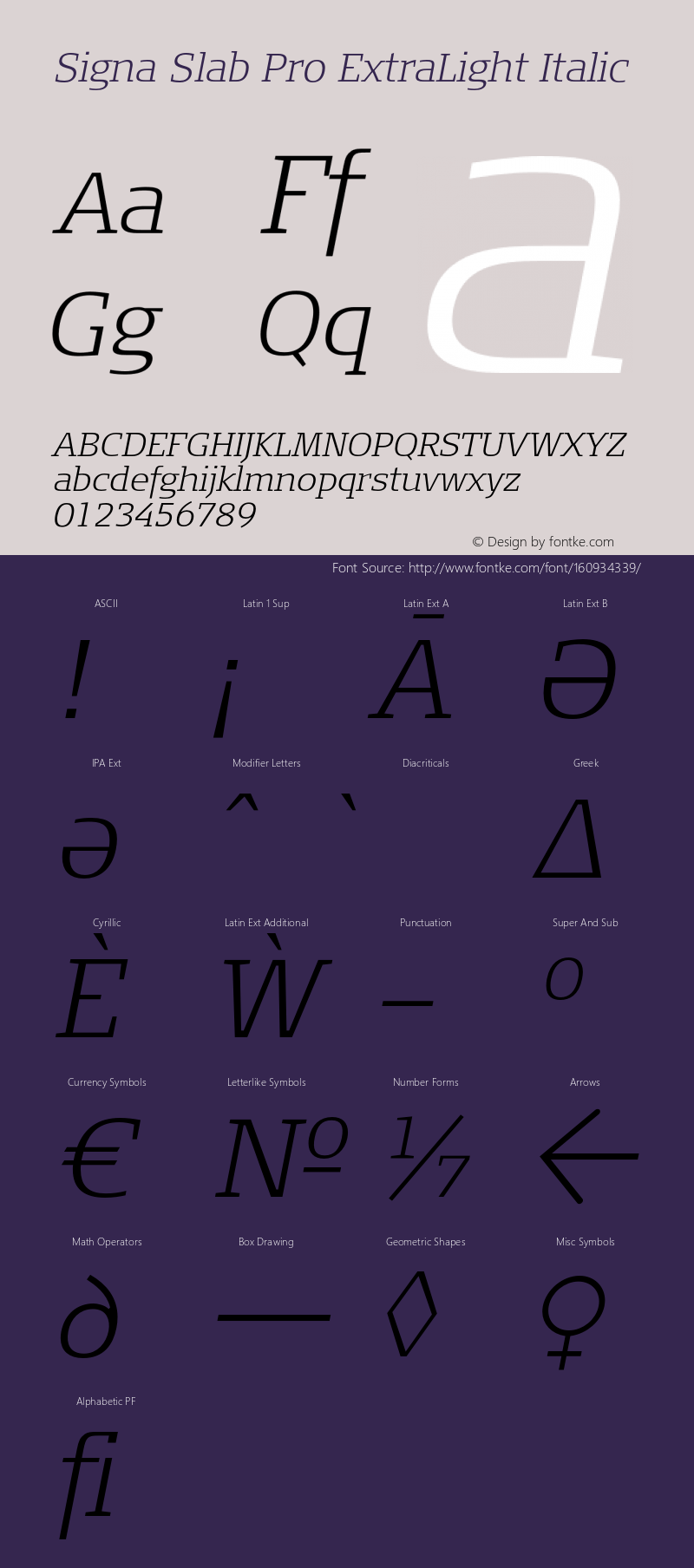 SignaSlabPro-ExtraLightItalic Version 7.504; 2012; Build 1023;com.myfonts.easy.fontfont.signa-slab-pro.pro-extralight-italic.wfkit2.version.4gnw Font Sample