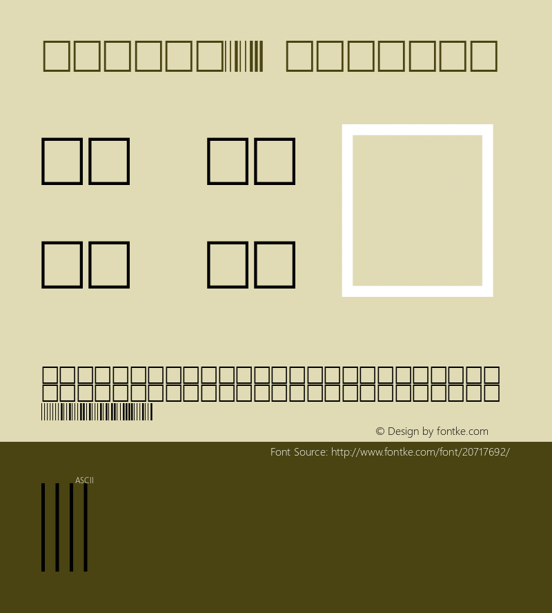 DMMSIL27 July 29, 1999; 1.0 initial coding Font Sample