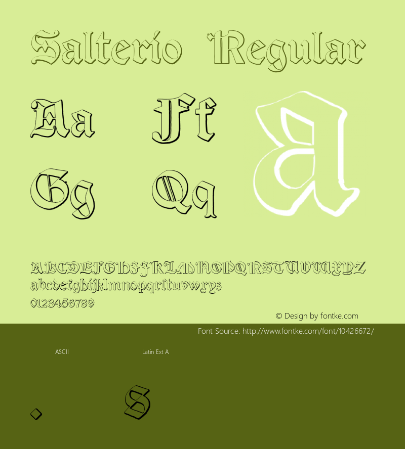 Salterio Regular Version 2.003 2012 Font Sample