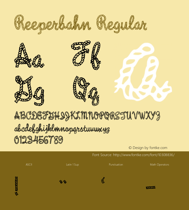 Reeperbahn Regular 001.000 Font Sample