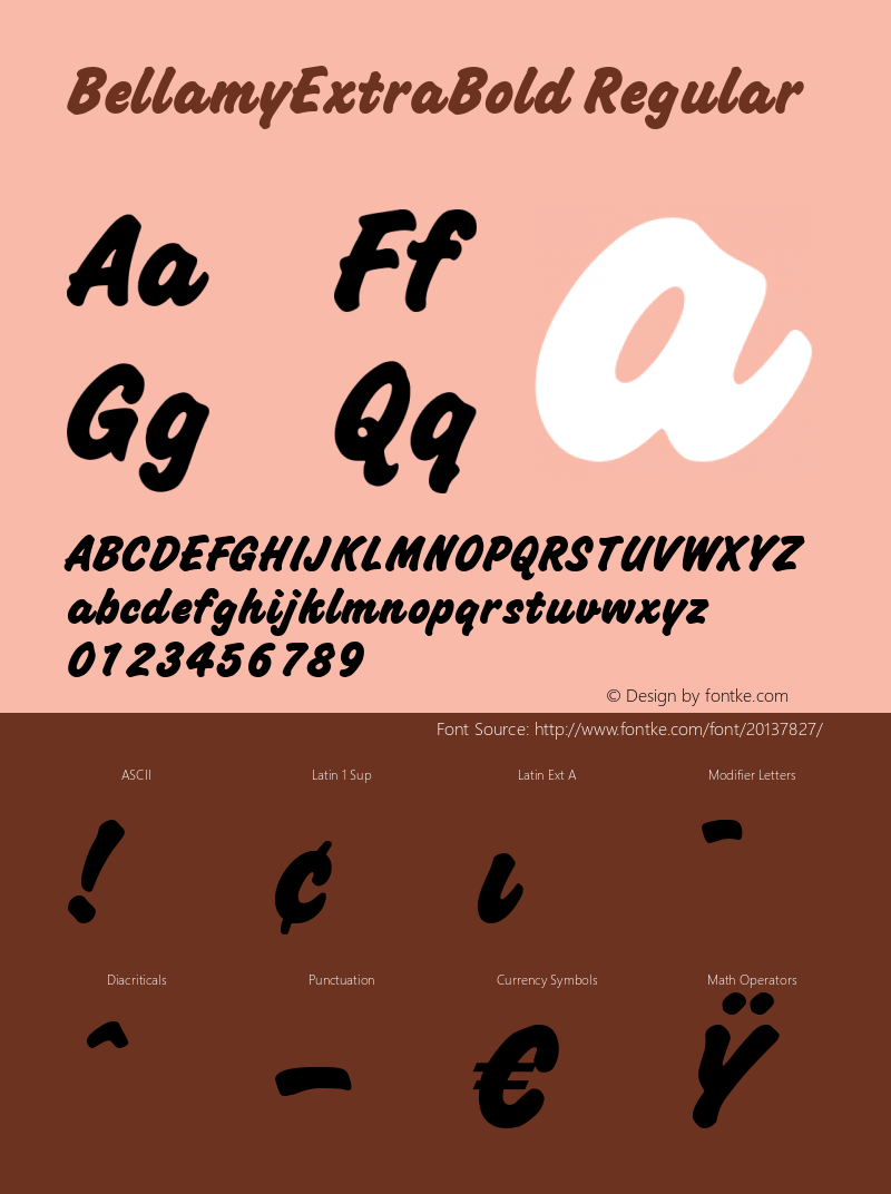 BellamyExtraBold Brendel            :29.11.1994 Font Sample