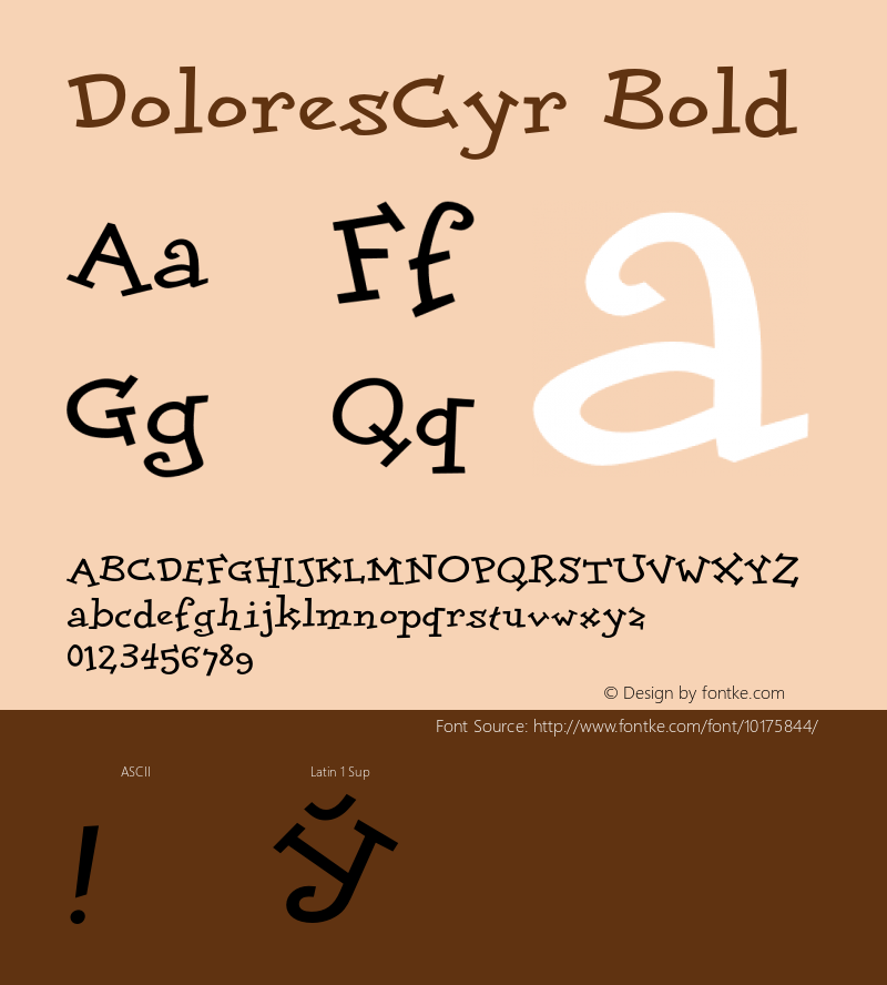 DoloresCyr Bold 1.000 Font Sample