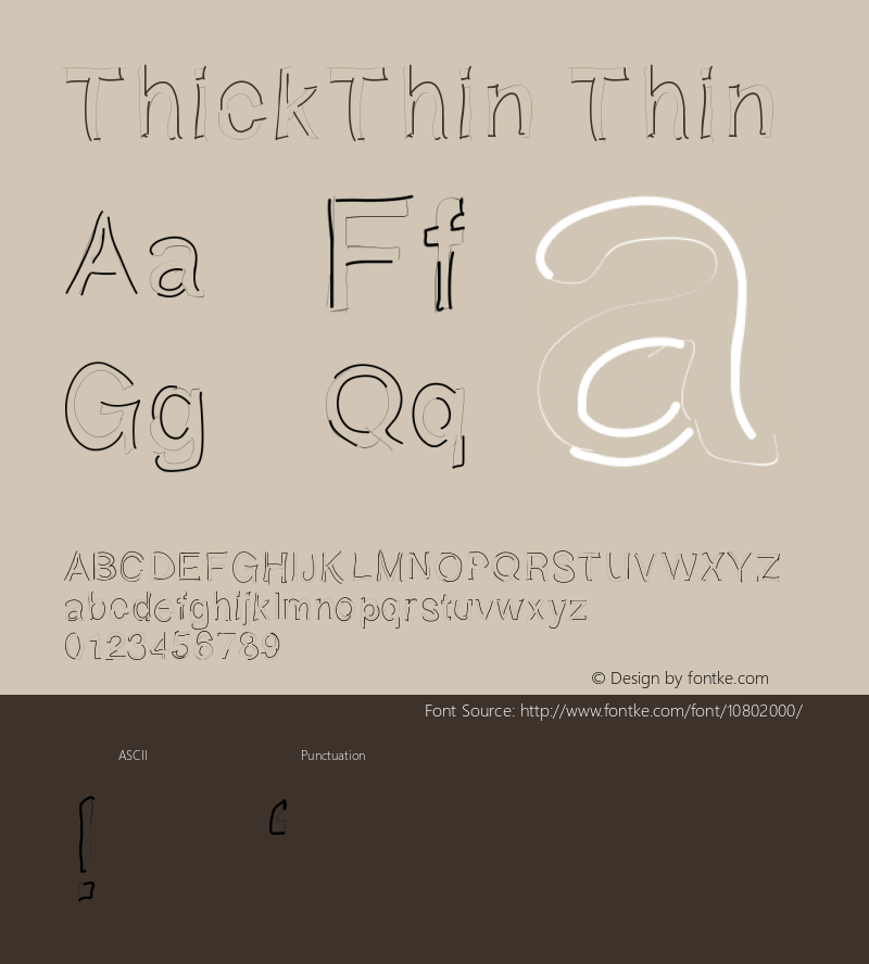 ThickThin Thin Version 001.000 Font Sample