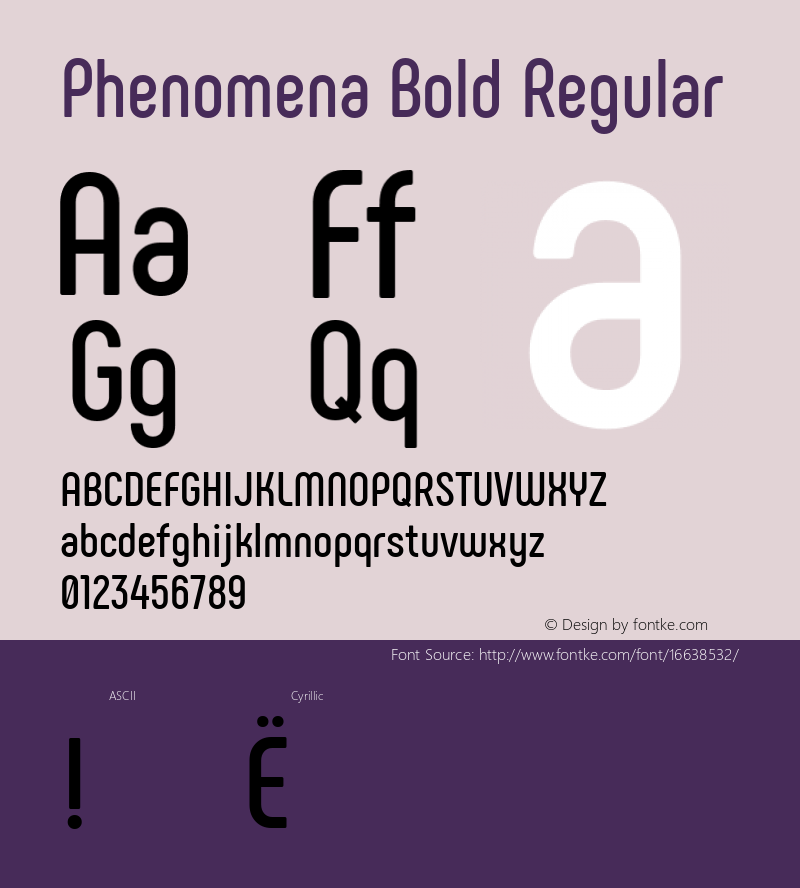 Phenomena Bold Regular Version 1.000;PS 001.000;hotconv 1.0.88;makeotf.lib2.5.64775; ttfautohint (v1.4.1) Font Sample