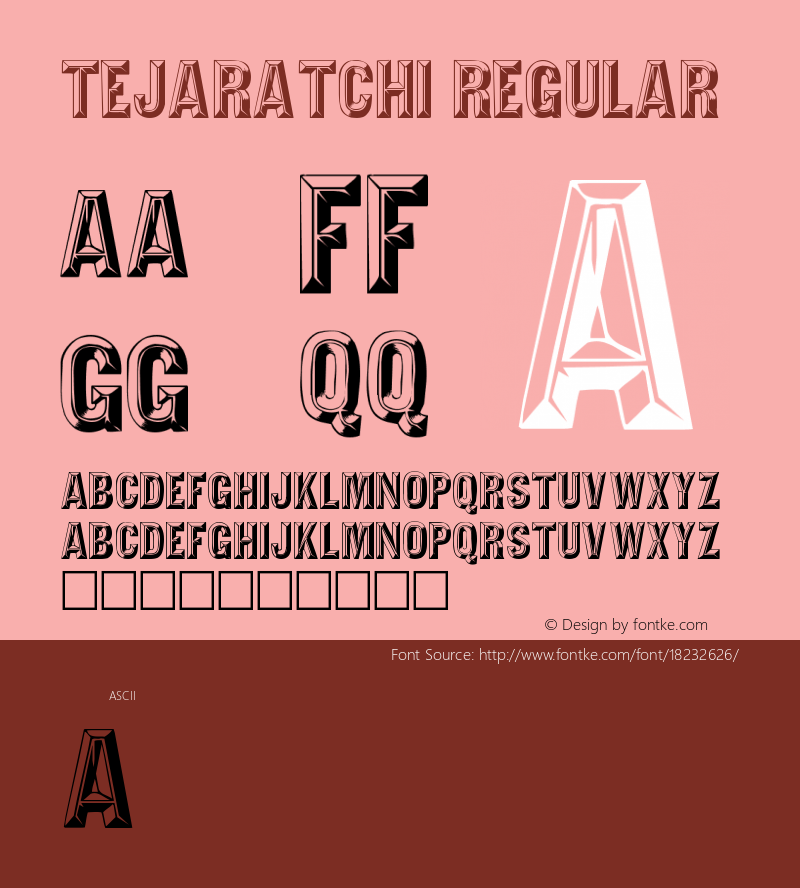 Tejaratchi Regular Version Altsys Fontographer Font Sample