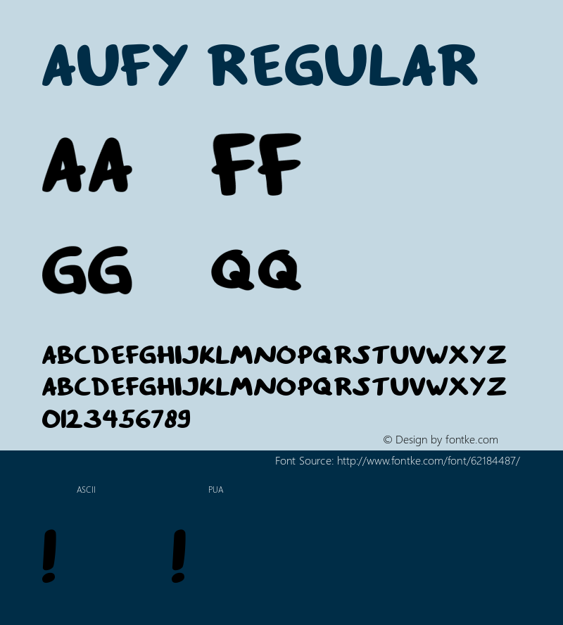 Aufy  Font Sample