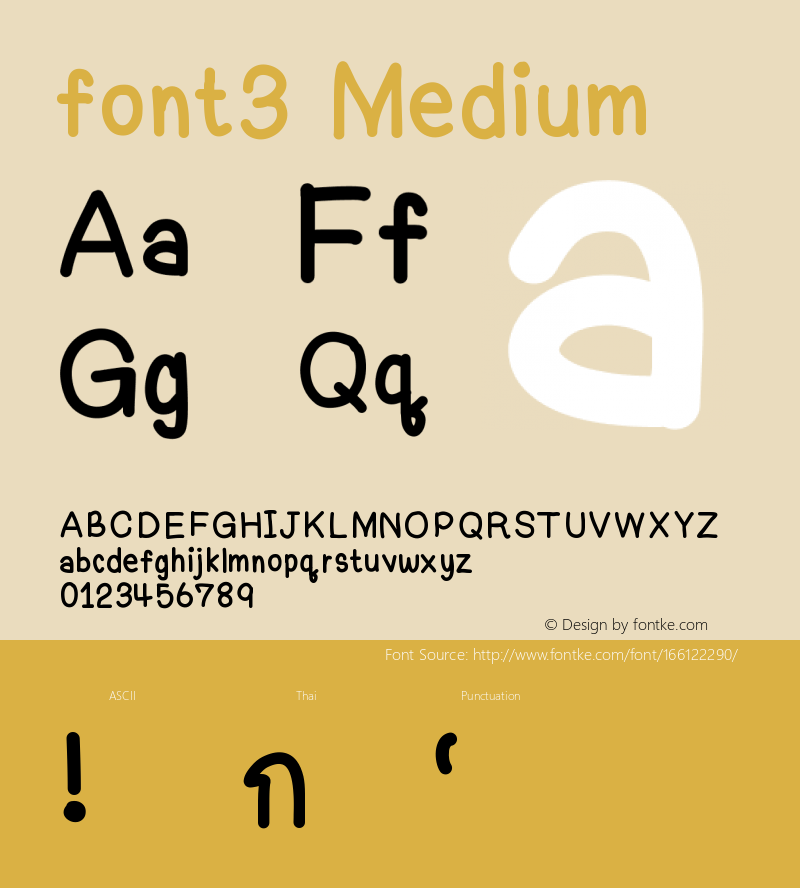 font3 Version 001.000 Font Sample