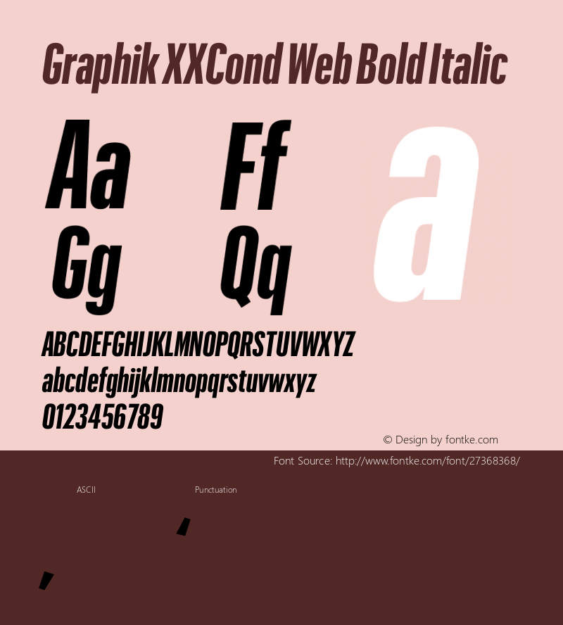 Graphik XXCond Web Bold Italic Version 1.1 2017 Font Sample