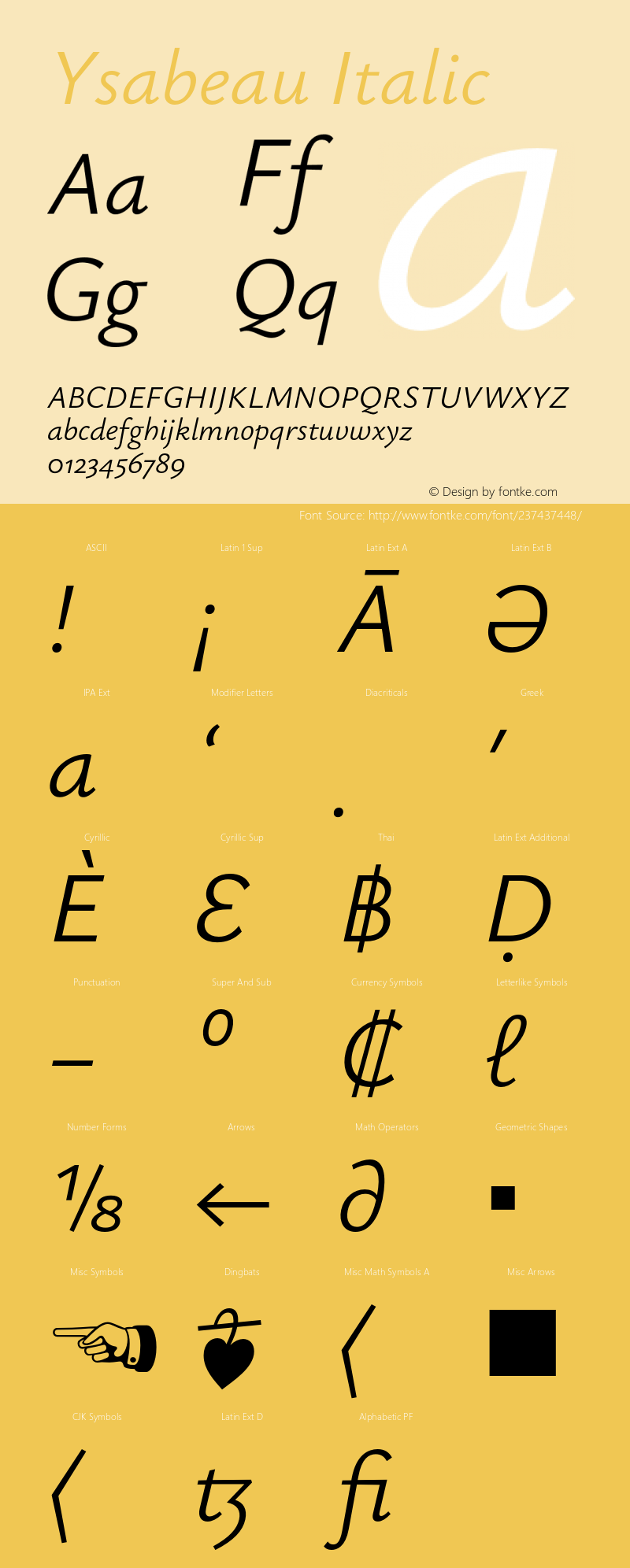 Ysabeau Italic Version 1.003;Glyphs 3.1.1 (3139)图片样张