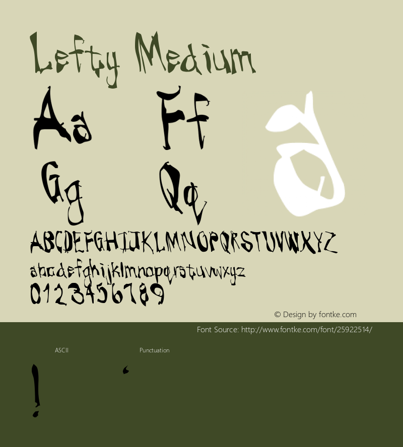 Lefty Version 001.000 Font Sample