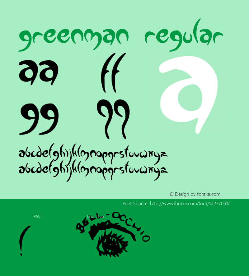 Greenman Regular 001.000 Font Sample