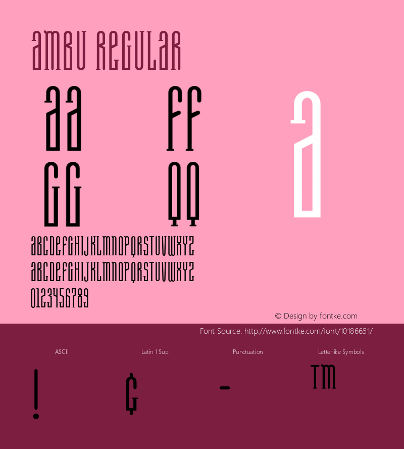 Ambu Regular 001.001 Font Sample