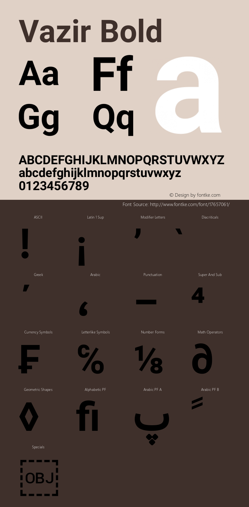 Vazir Bold Version 4.1.0 Font Sample