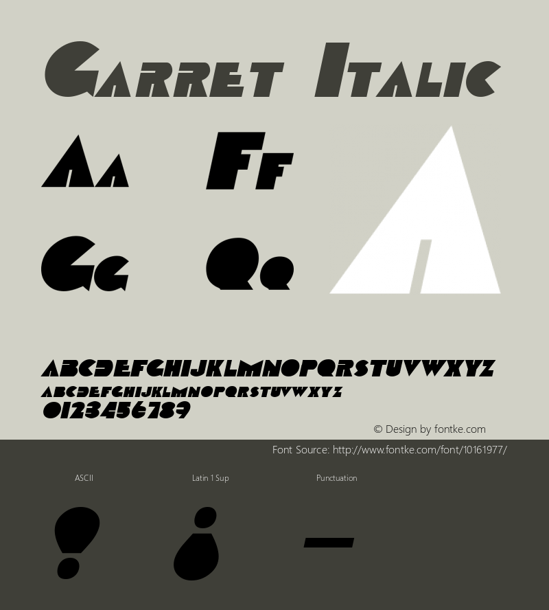 Garret Italic Rev. 003.000 Font Sample