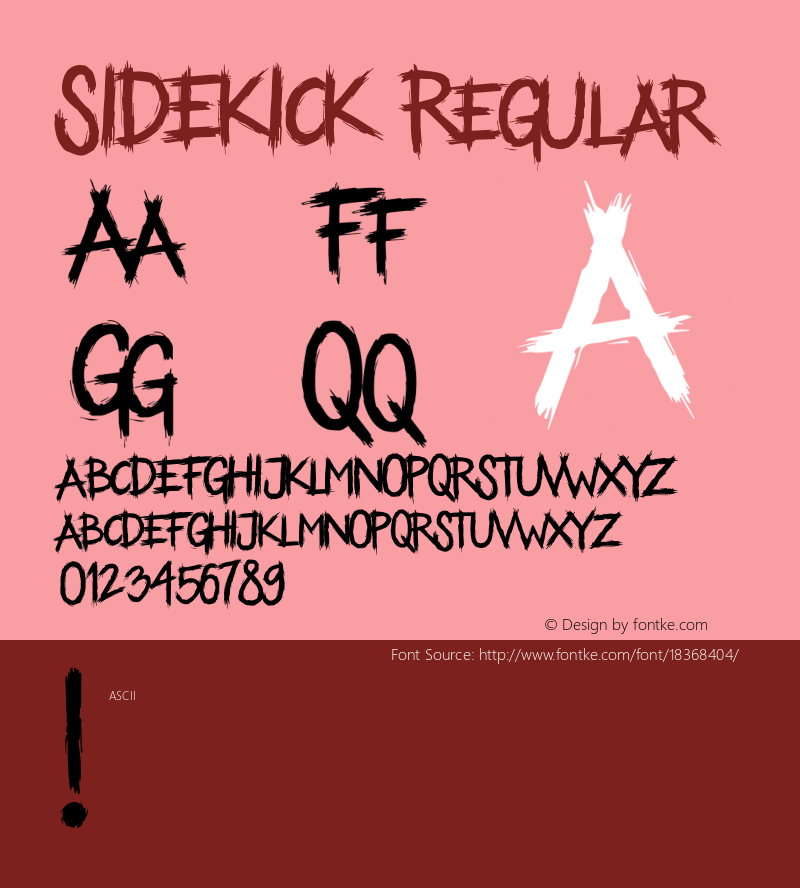 SIDEKICK Regular Version 1.004;Fontself Maker 1.0.7 Font Sample