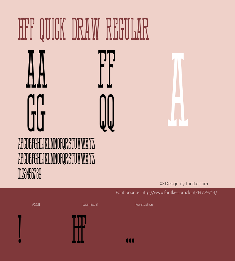 HFF Quick Draw Regular Version 1.1 Font Sample