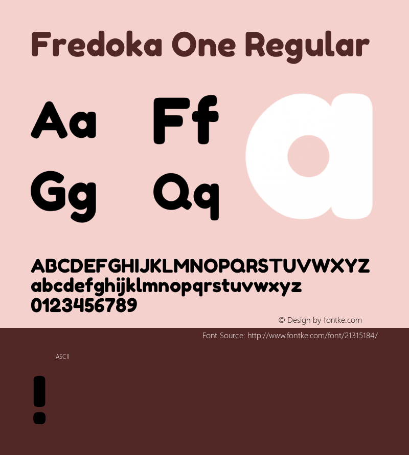 Fredoka One Regular  Font Sample