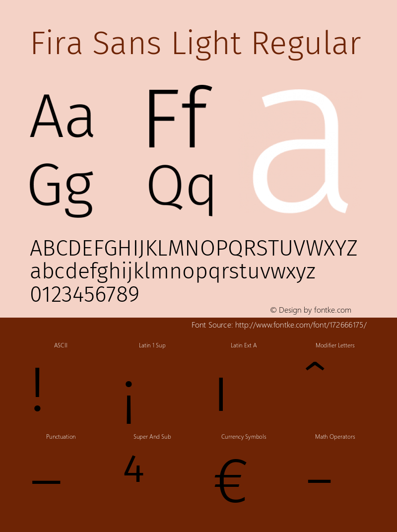 Fira Sans Light Version 4.203图片样张