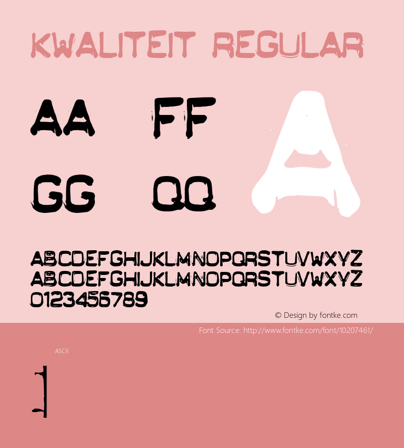 KWALITEIT Regular 001.000 Font Sample