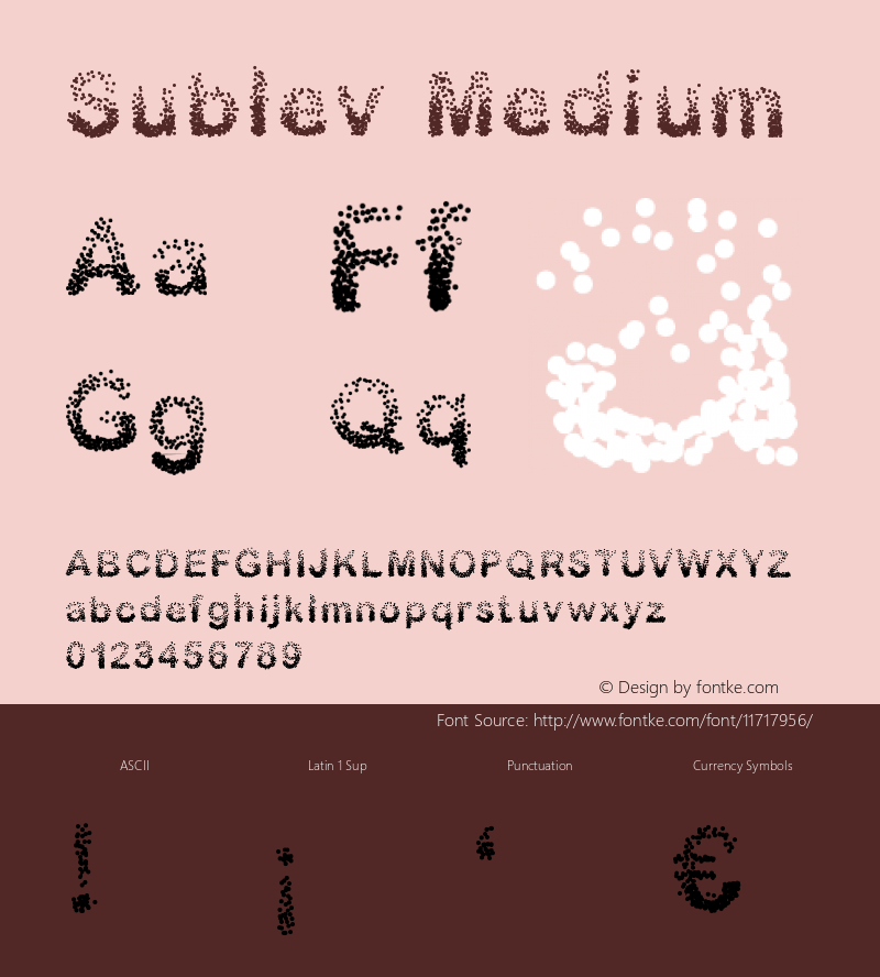 Sublev Medium Version 001.000 Font Sample