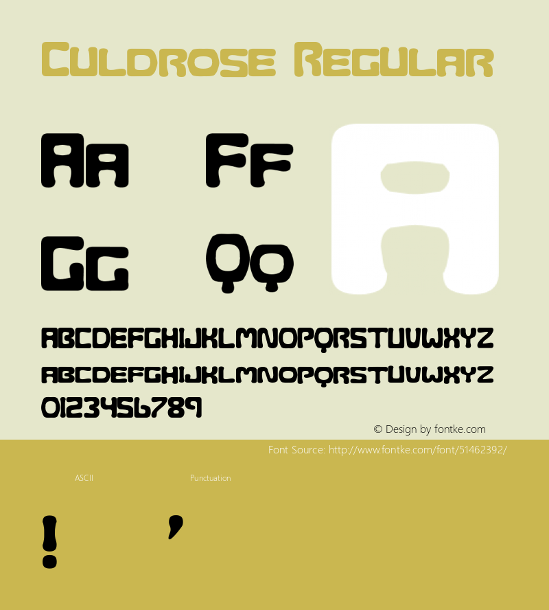 Culdrose 001.000 Font Sample