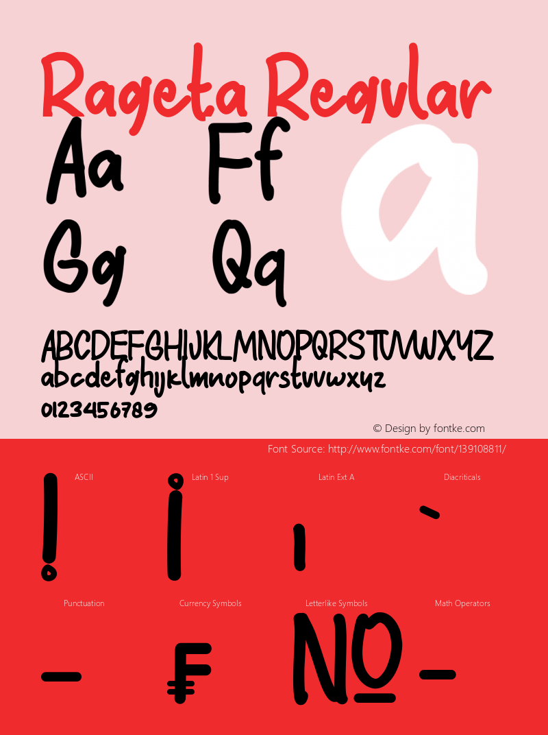 Rageta Version 1.00;March 16, 2021;FontCreator 12.0.0.2547 64-bit Font Sample