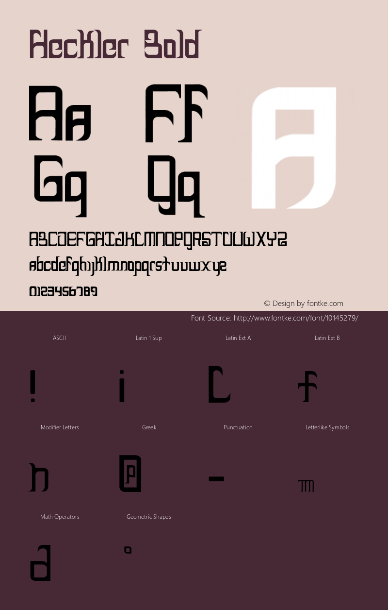 Heckler Bold Version 1.000;PS 001.000;hotconv 1.0.38 Font Sample